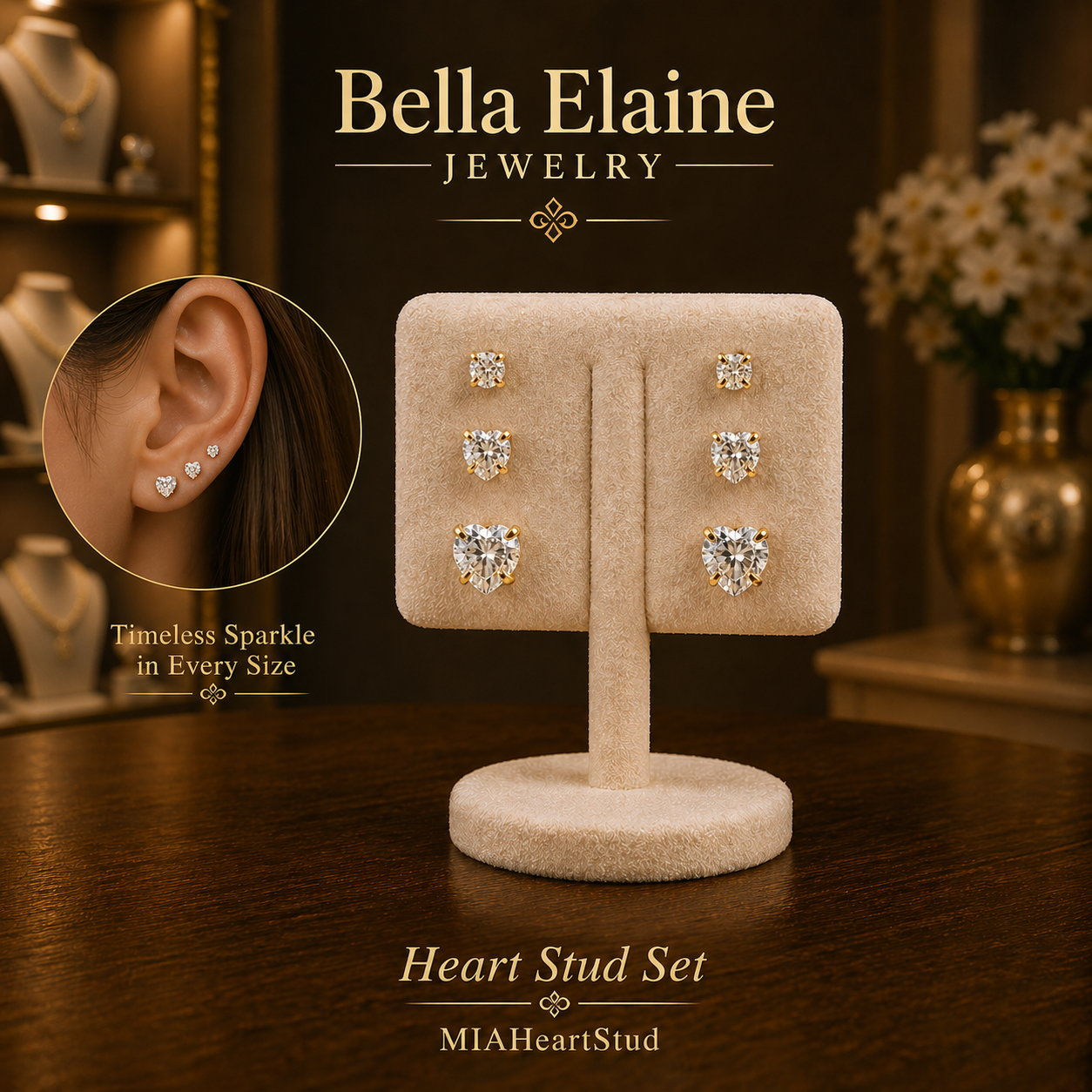 Heart Stud Earrings