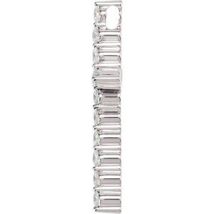 14K White Gold 5/8 CTW Natural Diamond Cross Pendant