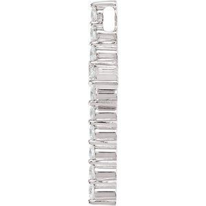 Platinum 1/2 CTW Natural Diamond Cross Pendant