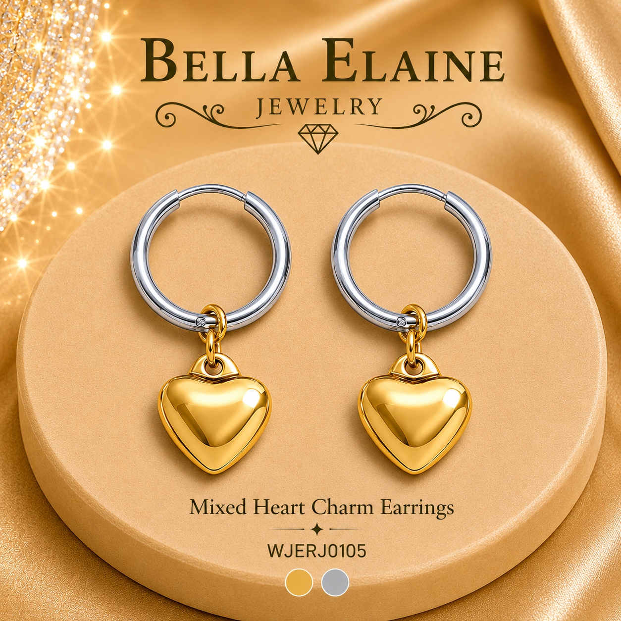 Mixed Charm Heart Earrings