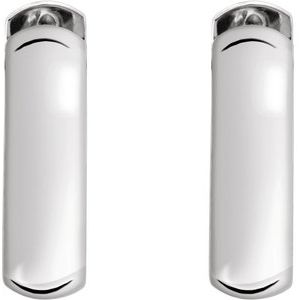 Platinum 16 mm Hinged Hoop Earrings