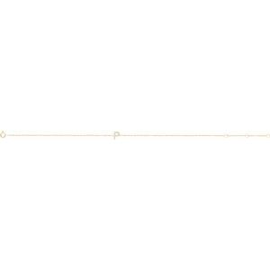 14K Yellow Gold .05 CTW Natural Diamond Initial P 6-7" Bracelet