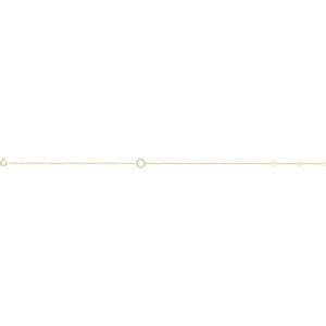 14K Yellow Gold .06 CTW Natural Diamond Initial O 6-7" Bracelet