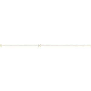 14K Yellow Gold .05 CTW Natural Diamond Initial K 6-7" Bracelet