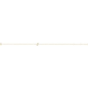 14K Yellow Gold .05 CTW Natural Diamond Initial J 6-7" Bracelet