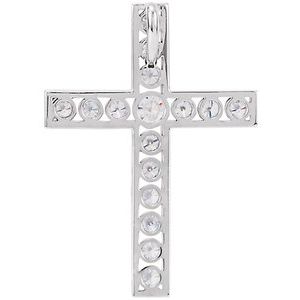 Platinum 1 1/4 CTW Natural Diamond Cross Pendant
