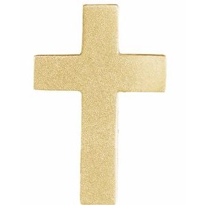 14K Yellow Gold Scroll Cross Pendant