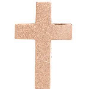 14K Rose Gold Scroll Cross Pendant