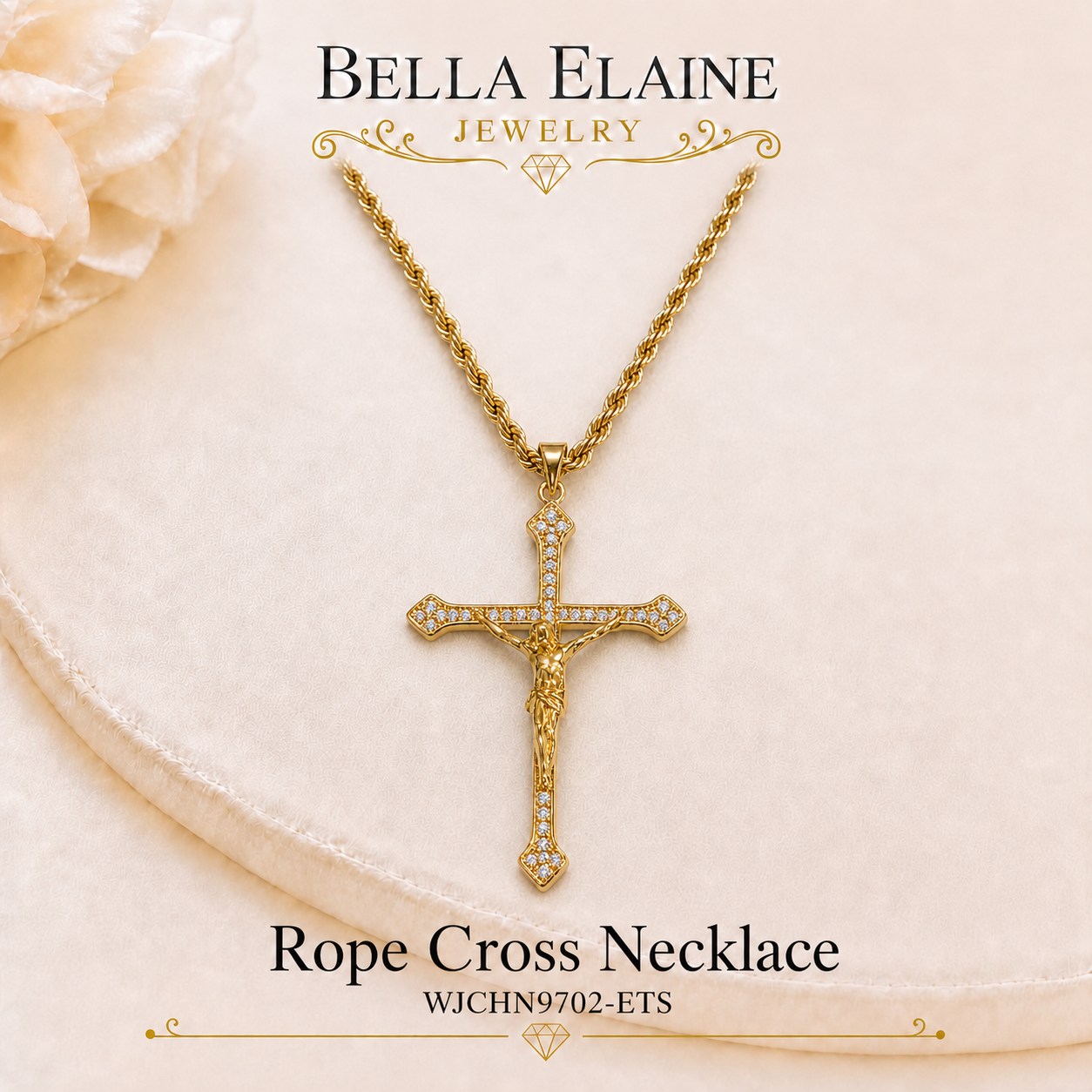 Rope Cross Necklace