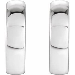Sterling Silver Hinged 15 mm Hoop Earrings