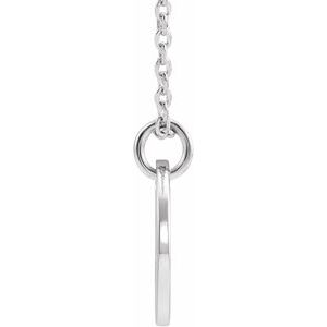 14K White Gold Initial A 16-18" Necklace