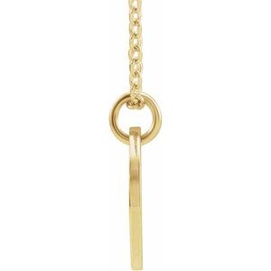 14K Yellow Gold Initial K 16-18" Necklace