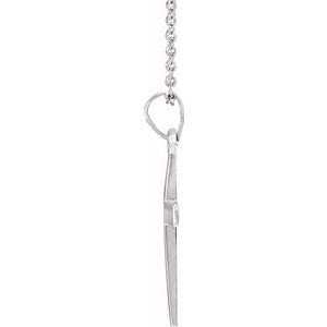 Sterling Silver Cross 18" Necklace