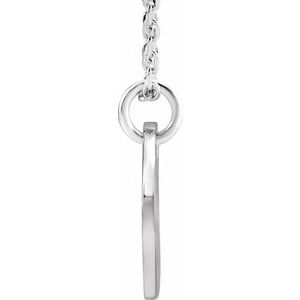 Sterling Silver Initial I 16-18" Necklace