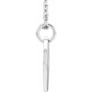 Sterling Silver Initial Y 16-18" Necklace