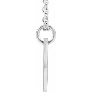 Sterling Silver Initial U 16-18" Necklace