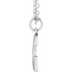 Sterling Silver Initial G Dangle 16" Necklace