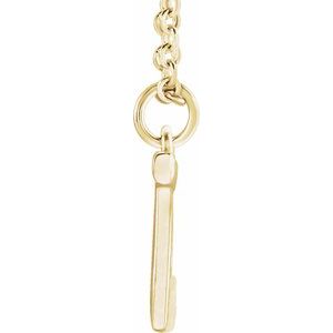 18K Yellow Gold-Plated Sterling Silver Initial J  Dangle 16" Necklace