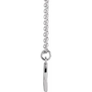 Sterling Silver Initial O Dangle 18" Necklace