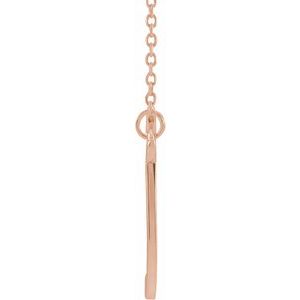 14K Rose Gold Script Initial G 16" Necklace