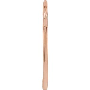 14K Rose Gold Script Initial X Necklace Center