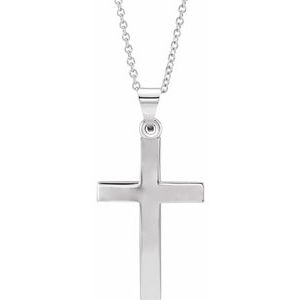Sterling Silver Cross 18" Necklace