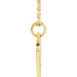14K Yellow Gold Initial S 16-18" Necklace