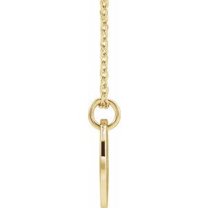 14K Yellow Gold Initial D 16-18" Necklace