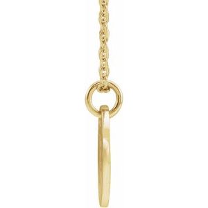 14K Yellow Gold Initial C 16-18" Necklace