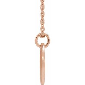 14K Rose Gold Initial B 16-18" Necklace
