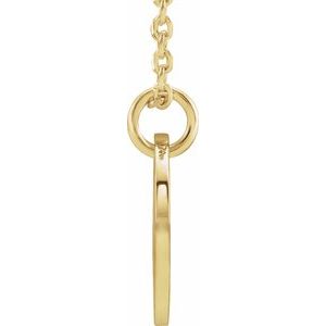 14K Yellow Gold Initial G 16-18" Necklace
