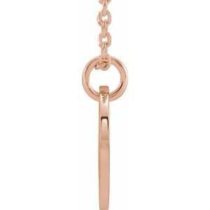 14K Rose Gold Initial G 16-18" Necklace