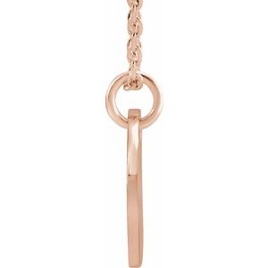 18K Rose Gold-Plated Sterling Silver Initial E 16-18" Necklace