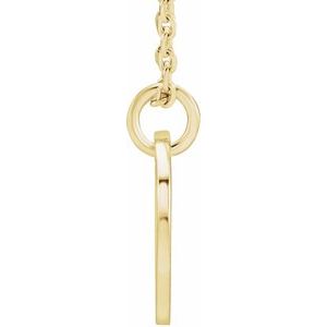 14K Yellow Gold Initial X 16-18" Necklace
