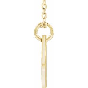 14K Yellow Gold Initial V 16-18" Necklace