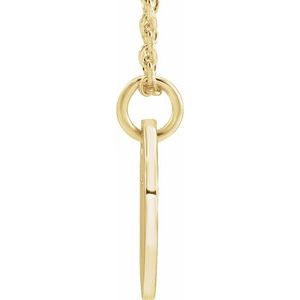 14K Yellow Gold Initial T 16-18" Necklace