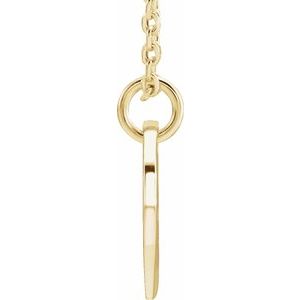 14K Yellow Gold Initial H 16-18" Necklace