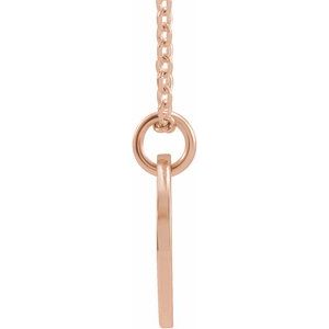 14K Rose Gold Initial K 16-18" Necklace