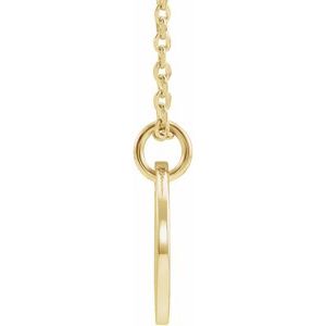 14K Yellow Gold Initial B 16-18" Necklace