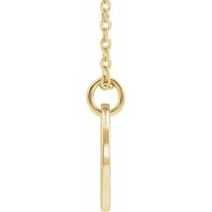 14K Yellow Gold Initial A 16-18" Necklace