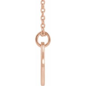 14K Rose Gold Initial A 16-18" Necklace