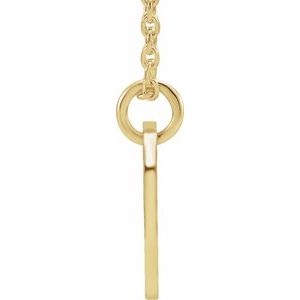 14K Yellow Gold Initial Z 16-18" Necklace