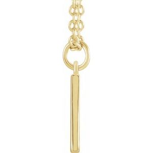 14K Yellow Gold Initial A Dangle 18" Necklace