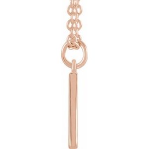14K Rose Gold Initial A Dangle 16" Necklace