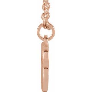 18K Rose Gold-Plated Sterling Silver Initial B  Dangle 16" Necklace