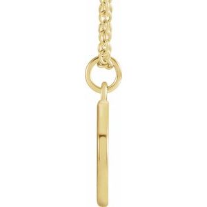 18K Yellow Gold-Plated Sterling Silver Initial D  Dangle 16" Necklace
