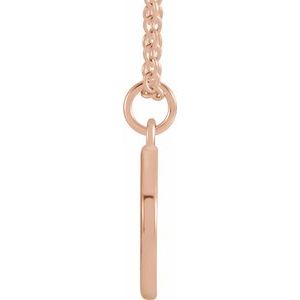 14K Rose Gold Initial D Dangle 18" Necklace