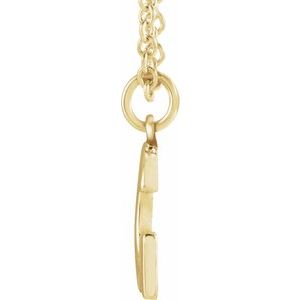 14K Yellow Gold Initial G Dangle 16" Necklace