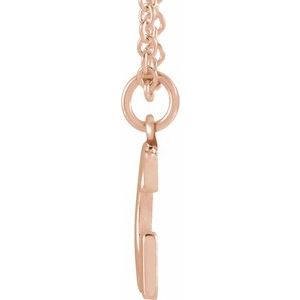 14K Rose Gold Initial G Dangle 18" Necklace
