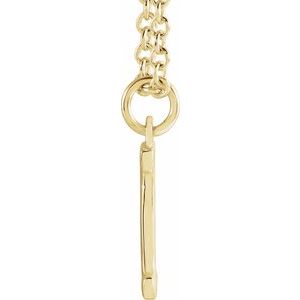 18K Yellow Gold-Plated Sterling Silver Initial I Dangle 18" Necklace